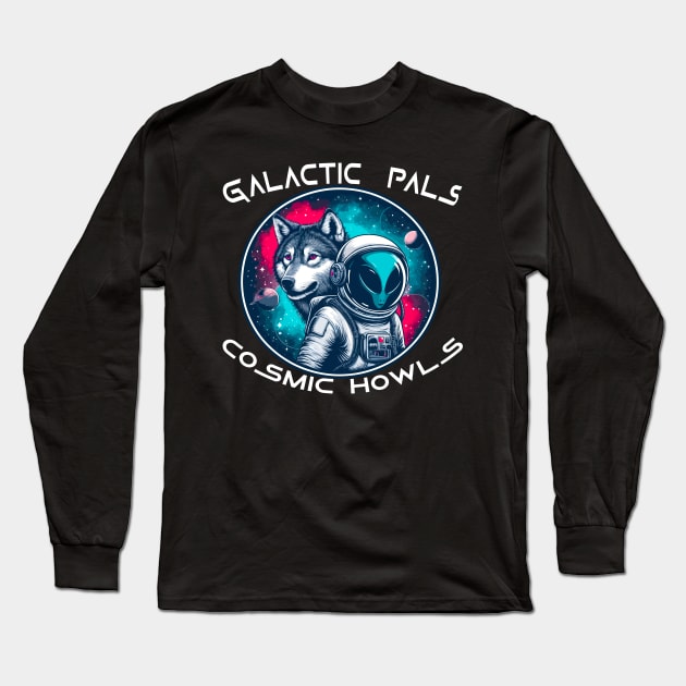 Wolf Space Long Sleeve T-Shirt by Outrageous Flavors